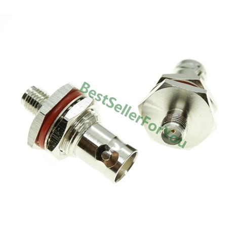 BNC female to SMA Female jack O-ring bulkhead panel mount connector Adapter ► Photo 1/6