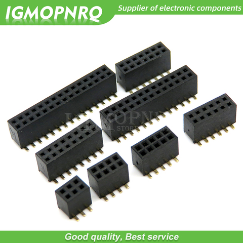 10PCS SMT 1.27mm 1.27 Double Row Female Breakaway PCB Board Pin Header socket Connector Pinheader 2*5 2*10 2*12 2*15 2*20 2* SMD ► Photo 1/1