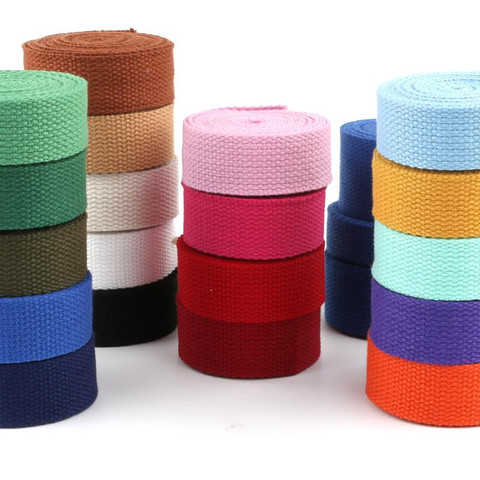 New 2 Meters 25mm Canvas Ribbon Belt Bag Cotton Webbing Polyester/Cotton Webbing Knapsack Strapping Sewing Bag Belt Accessories ► Photo 1/6