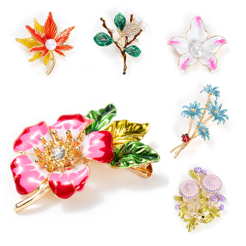 WYBU Grass Brooches For Women Animal Purple And Yellow Flower Broches Fashion Bijouterie Broche Femme Bijoux De  Luxe ► Photo 1/6