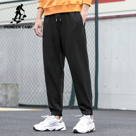 Pioneer Camp 2022 New gym Joggers Men Oversize Cotton Loose Solid Color Black Gray Blue Trousers Men XZS002218 ► Photo 1/6