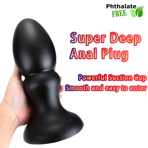 2022 Newest Healthy PVC Huge Dildo Butt Plug Massage Anal Toy For Woman Men Gay Orgasm Stimulate Anal Plug Bead Dildos Sex Toys ► Photo 1/4