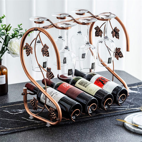 Wine Organizers Display Glass Holder Metal Bottle Rack Stand Bottle Storage Wine Organizer Wine Rack Wine Collection ► Photo 1/6