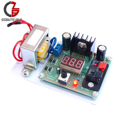 Adjustable AC to DC Regulated Voltage 220V 110V to 12V Step Down Power Supply Transformer Voltage Converter DIY Kit Voltmeter ► Photo 1/6