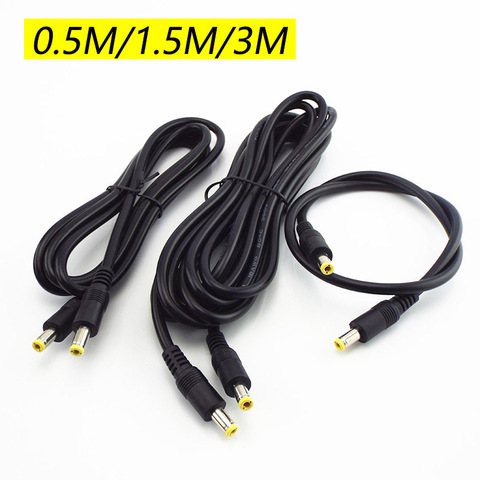 12V Male To Male Power DC Power Cord Adapter Extension Cable 0.5m 1.5m 3m CCTV Camera Extend Wire 5.5*2.5mm Plug Supply ► Photo 1/6