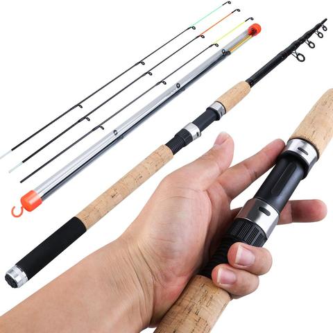 Sougayilang  Feeder Fishing Rod Telescopic Spinning/6 Sections Carbon Fiber Travel Rod 3.0-3.6m Pesca and Free Spare Tip ► Photo 1/6