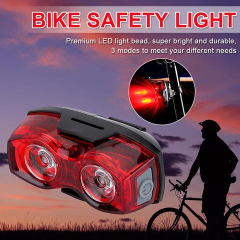 Bicycle Taillight Luminative Distance 1000m Rainproof Safety Warning Headlight Led Cycling Light MTB Rear Saddle Lamp 3 Models ► Photo 1/6