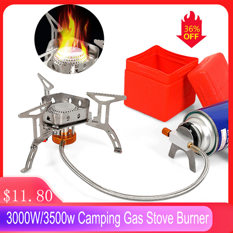 3000W/3500W Camping Gas Stove Burner Split Ultralight Cookware Burner for Outdoor Hiking Cookware Camping Split Gas Stove 캠핑 ► Photo 1/6