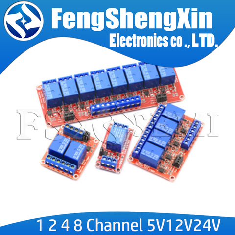 1 2 4 6 8 Channel 5V 12V 24V Relay Module Board Shield with Optocoupler Support High and Low Level Trigger for Arduino ► Photo 1/1