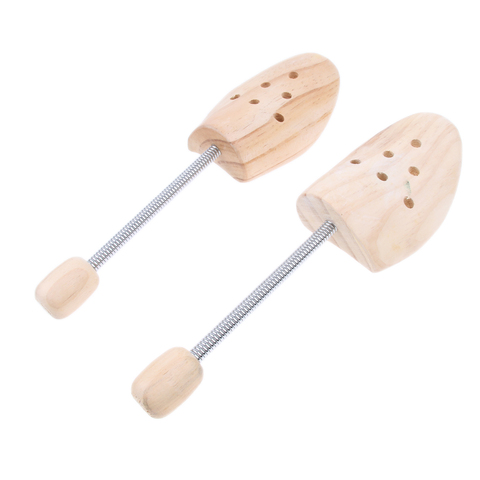 2pcs Men Women Cedar Stretcher Wood Wooden Shoe Tree Shaper Coil Spring ► Photo 1/5