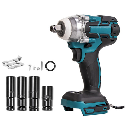 Impact Wrench Electric Brushless Rechargeable 18V-68V 1/2 Socket Wrench Cordless Without Battery For Makita 18v Battery ► Photo 1/6