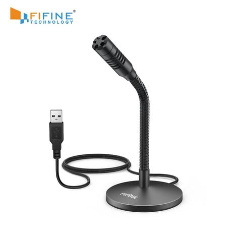 FIFINE Mini USB Microphone for Dictation.Desktop Plug&Play Microphone for Computer Laptop PC.Great for YouTube,Gaming, Streaming ► Photo 1/6