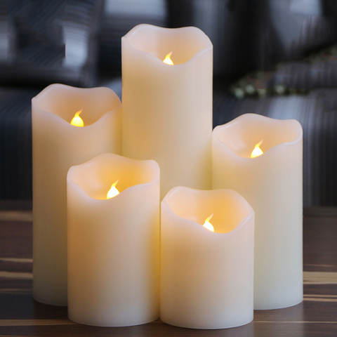 flameless wave edge electrical led wax candle,candle light for halloween/ christmas party decorative,wedding candle decorative ► Photo 1/6