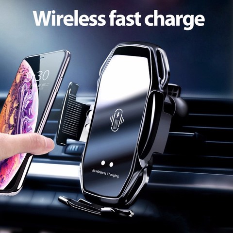 FLOVEME Wireless Charger Car Phone Holder For Phone In Cars Mobile Stand Air Vent Mount Automatic Sensor Car Holder For iPhone ► Photo 1/6