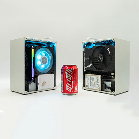 PC Gamer Case ITX MINI Safe Cabinet All-aluminum HTPC For Graphics Card RTX 2070 1660 i3 i5 i7 8700 K39 PC Empty Chassis E ► Photo 1/6