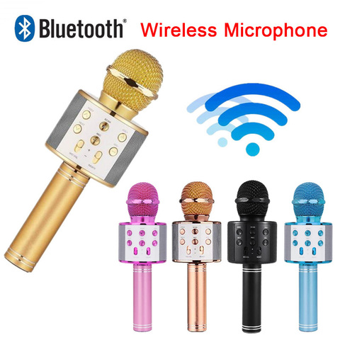 WS 858 wireless USB microphone professional condenser karaoke mic bluetooth stand radio mikrofon studio recording studio WS858 ► Photo 1/6