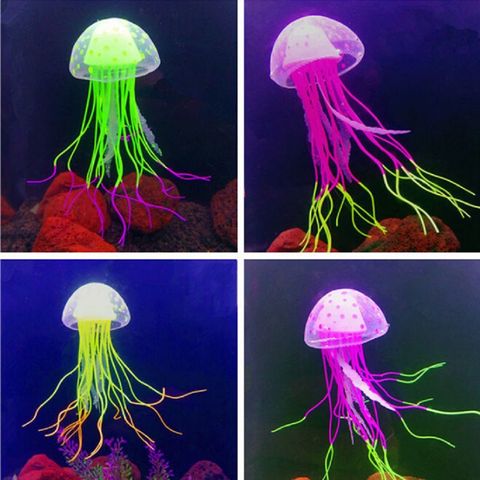 Silicone Artificial Fish Tank Aquarium Glowing Coral Soft Jellyfish Ornament Aquarium Ornament Fish Tank Accessories ► Photo 1/6