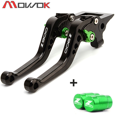 Adjustable Motorcycle Short Brake Clutch Levers & Tire Valve caps Cover For KAWASAKI Z900 Z 900 2017-2022 ► Photo 1/6