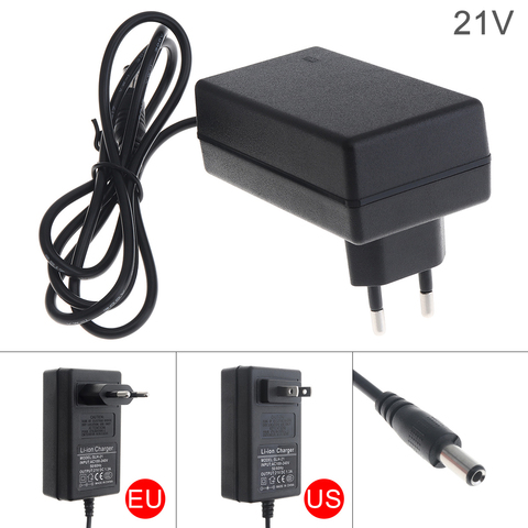 Universal 90cm 21V DC Power Charger Adapter Power Supply Charging for Lithium Electric Drill Screwdriver Wrench EU US Plug ► Photo 1/6