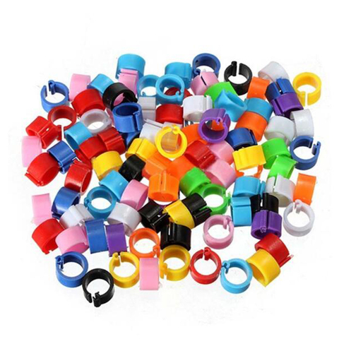 100 Pcs Bird Duck Hen Chicken Parrot Pigeon Leg Band Clips Poultry Rings ► Photo 1/1