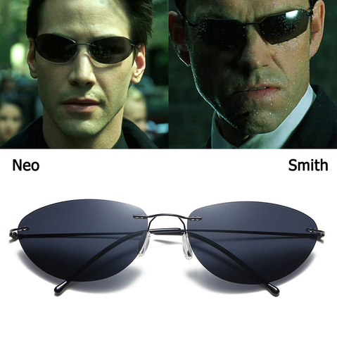 JackJad The Matrix Cool Neo Smith Style Polarized Sunglasses Men Titanium Alloy Driving Brand Design Sun Glasses Oculos De Sol ► Photo 1/6