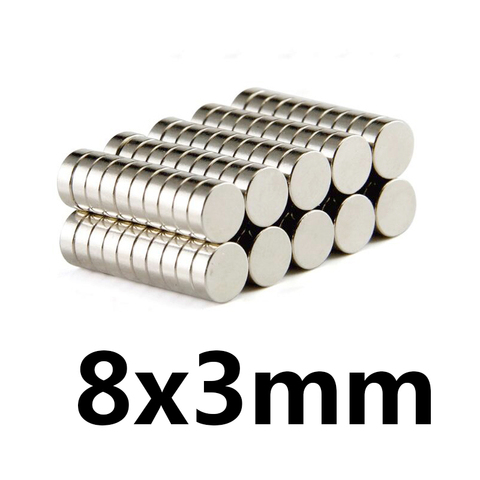 20/50/100PCS 8x3 mm Rare Earth Magnets Diameter 8x3mm Small Round Magnet 8mmx3mm Permanent Neodymium Magnets D8*3mm 8*3mm ► Photo 1/4
