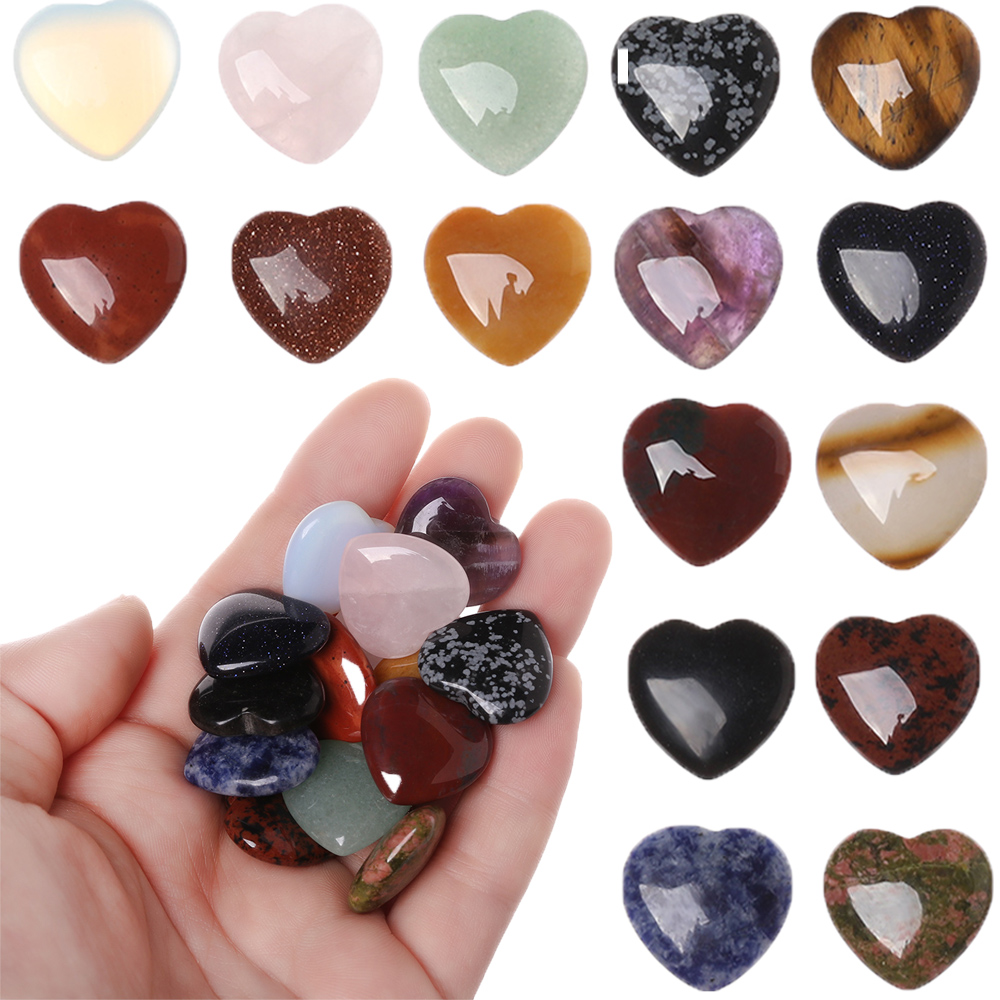1Pc Natural Quartz Heart Shaped Pink Crystal Love Healing Gemstones Collection Z 