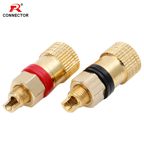 2PCS R Connector Binding Post Speaker Terminal Pure Copper High Current HIFI Cable Terminal Lithium Battery Connector ► Photo 1/6