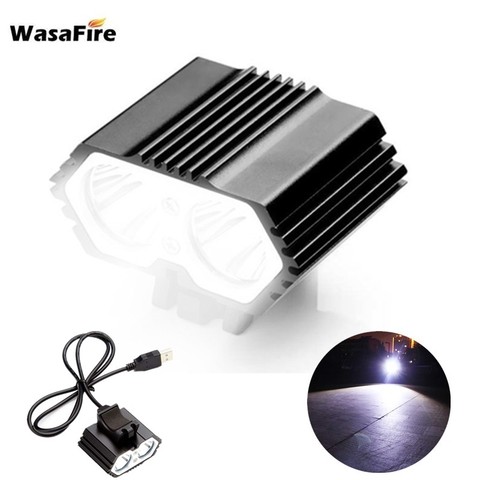 WasaFire 6000LM LED Bike Light Waterproof 2* XML T6 Bicycle Light USB Rechargeable MTB Headlight Outdoor Cycling Front Lamp ► Photo 1/6