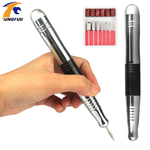 1set Power Drill Professional Electric Manicure Machine Nail Drill Pen Pedicure File Polish Shape Tool Nail Art Feet Care ► Photo 1/6