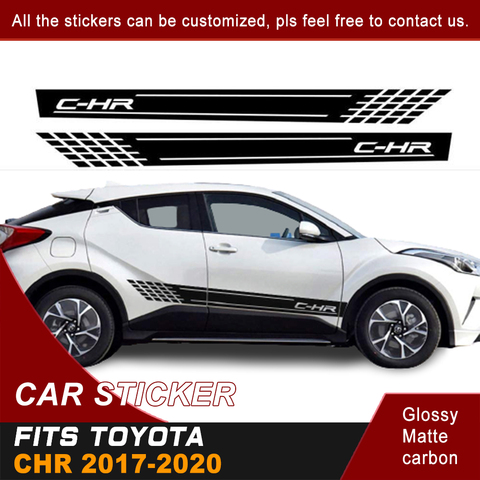 Car Stickers For Toyota Chr 2017 2022  Car Decals Side Body Stripe Racing Sport Graphics Vinyl Car Decoration Stickers ► Photo 1/2
