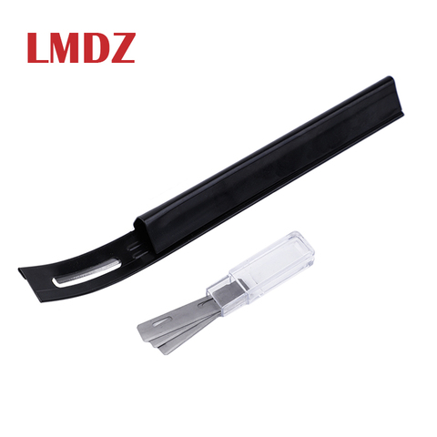 LMDZ Steel Modern Safety Beveler Skiver Thinning Leather Craft Blade Knife DIY Seams Tool for Home Handmade Accessories+3 Blades ► Photo 1/6