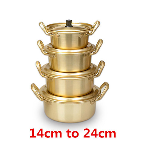 Ramen Pot, Stainless Steel Korean Style Ramen Cooking Pot With Lid