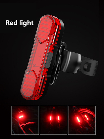 5 LED USB Rechargeable Bike Tail Light Bicycle Safety Cycling Warning Rear Lamp. 