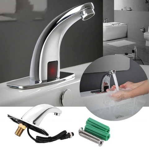 Hands Free Infrared Water Tap Hands Touchless Cold Inductive Electric Basin Faucet Bathroom Automatic Sink Mixers Sensor Tap ► Photo 1/6