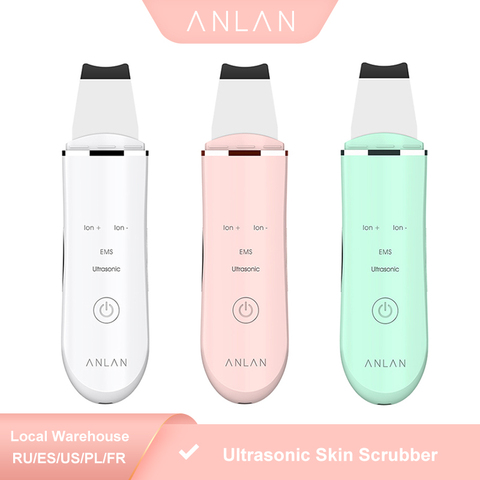 ANLAN Ultrasonic Skin Scrubber Deep Face Cleaning Machine Peeling Shovel Facial Pore Cleaner Face Skin Scrubber Lift Machine ► Photo 1/6