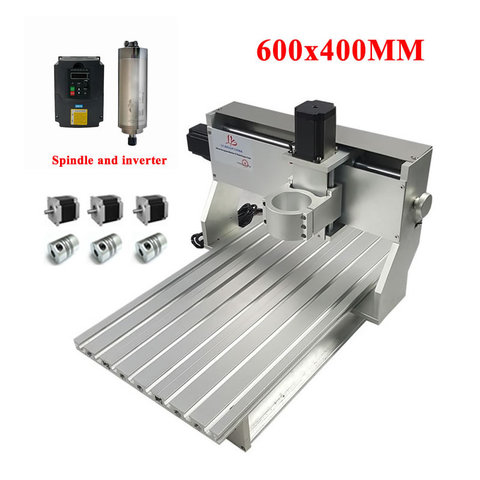 DIY mini cnc frame 6040 metal cnc router engraving milling machine frame kit ball screw 800w 1.5kw 2.2kw spindle motor inverter ► Photo 1/6