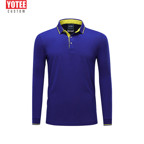 YOTEE Custom Long Sleeve polo shirt men Add Your Own Text Picture on Your Personalized Customized Tee polo shirt ► Photo 1/6