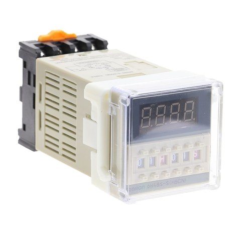 1Pcs DH48S-S Programmable Double Time Delay Relay Socket Base Voltage DC12V DC24V AC110 AC220V ► Photo 1/6