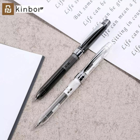Youpin Kinbor 3way Multifunction Pens 0.5mm Black Red Refill Gel Pen Mechanical Pencil Exclusive Rubber Office School Stationery ► Photo 1/6