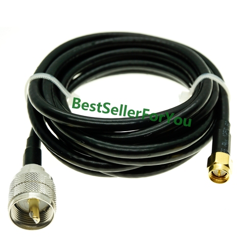 UHF Male PL259 PL-259 To SMA Male Connector RF Straight Pigtail Jumper RG58 Cable ► Photo 1/1