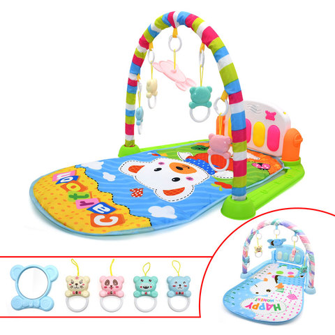 DSUE Baby Toys Baby Music Play Mat Kid‘s Puzzle Carpet with Piano Keyboard Infant Fitness Crawling Mat Early Education Gym Toy ► Photo 1/6
