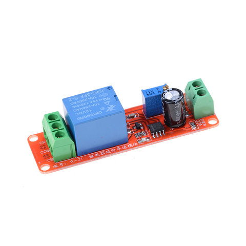 NE555 Trigger Timer Switch Delay Connect Module Adjustable Time Delay Relay DC 12V 10A 0-10 Seconds With LED Indicator Board ► Photo 1/6