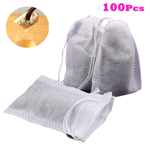 Disposable Teabags 100pcs/Lot 5.5 x 7cm Empty Tea Bags With String Heal Seal Filter Paper for Herb Loose Tea Bolsas de te ► Photo 1/6