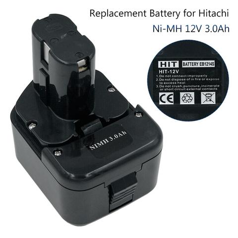 12V 3000mAh Ni-Mh Cordless Power tool Battery for Hitachi EB1214S EB1220HL EB1222HL EB1226HL EB1230HL EB1230R EB1230X ► Photo 1/6