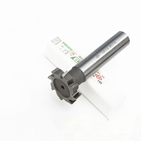 T Slot Milling Cutter for Metal HSS Woodruff Key Seat Router Bit Mill, Thickness 2-10mm Diameter 10-40mm ► Photo 1/5