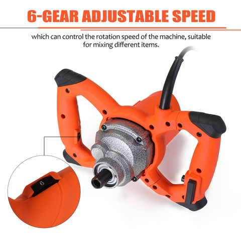2300W Industrial Grade Mixer  Handheld Paint Cement Plaster Mortar Coating Mixer 6 Gear Adjustable Speed Powder Mixing Machine ► Photo 1/1