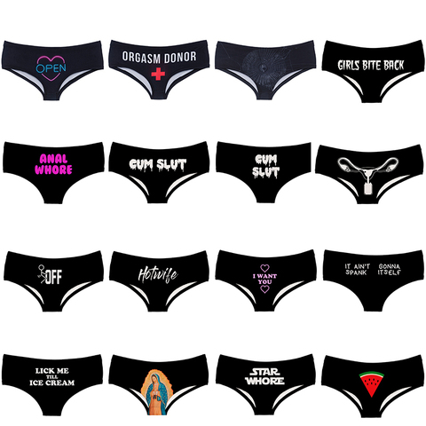 Hot I WANT YOU Women Briefs Funny Sexy World Black Female Lingerie Print  Underwear For Women Cute Panties for Lady - Price history & Review |  AliExpress Seller - MIISUEE Store 