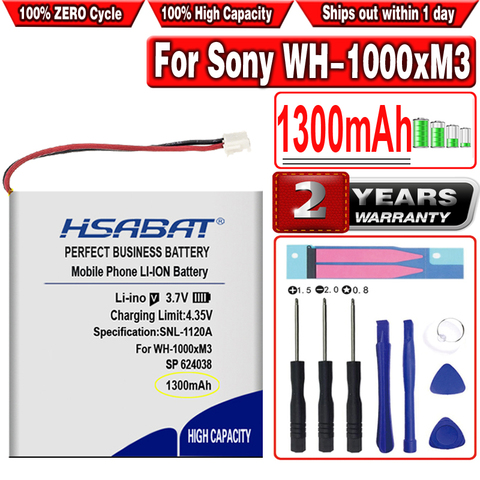 HSABAT 1300mAh SP 624038 Battery for Sony WH-1000xM3 ► Photo 1/6