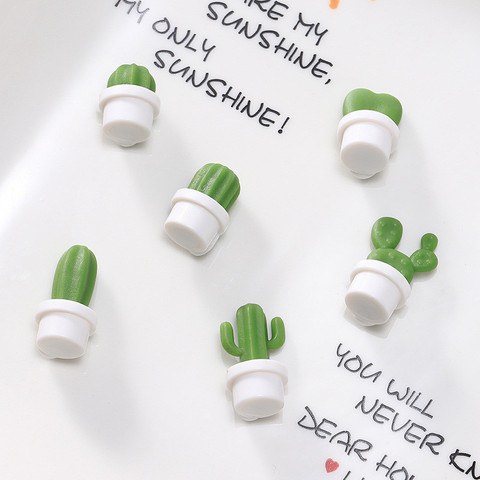 6pcs Cute Succulent Magnet Button Home Kitchen Cactus Refrigerator Message Sticker 2022 New Arrival Portable Creative Hot SaleM4 ► Photo 1/6